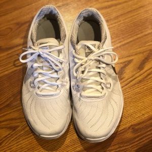 Nike white training shoes
